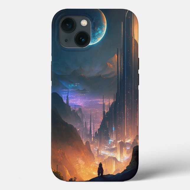 Science Fiction Futuristic City Case-Mate iPhone C Case-Mate iPhone Case (Back)