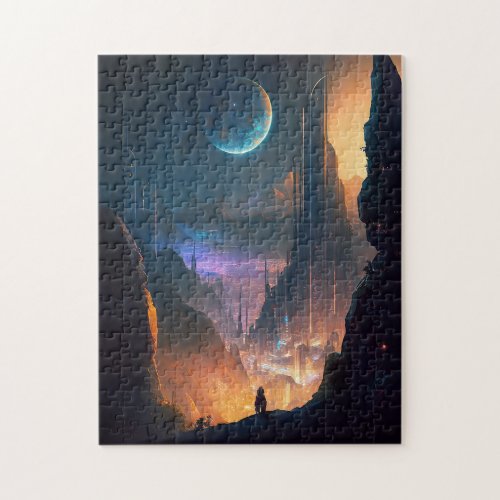 Science Fiction Futuristic City Jigsaw Puzzle