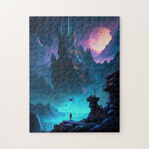 Science Fiction Futuristic City Jigsaw Puzzle