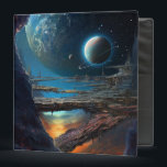 Science Fiction Futuristic Outer Space City 3 Ring Binder<br><div class="desc">Fantasy art products by The Lunarium.</div>