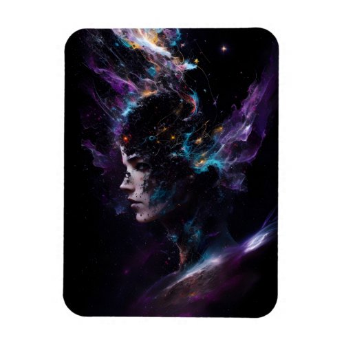 Science Fiction Head Space Explosion Astronomy Magnet