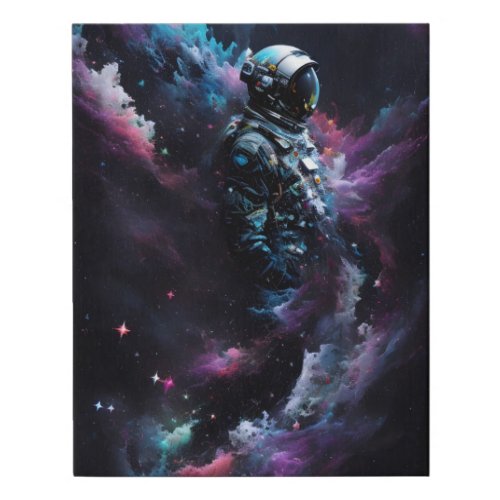 Science Fiction Outer Space Astronaut Lost Faux Canvas Print