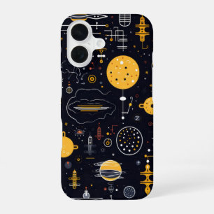 Science Fiction Pattern iPhone 16 Case