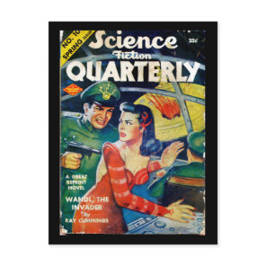 Science fiction quarterly spring 1942_Pulp Art Postcard
