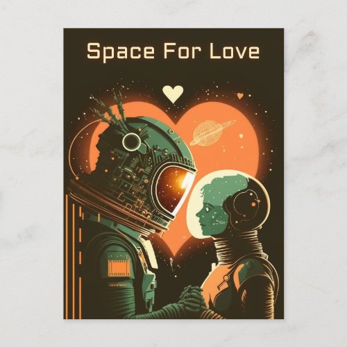 Science Fiction Valentine Day Postcard