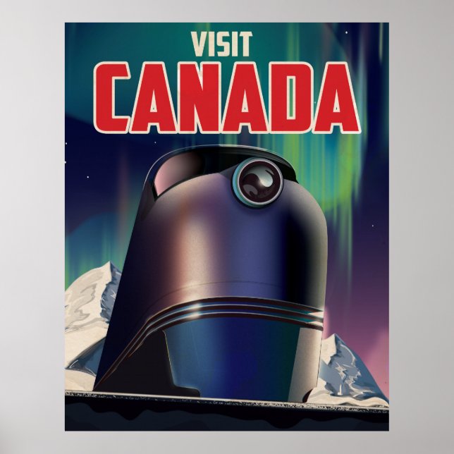 Science fiction Visit Canada travel poster (Front)