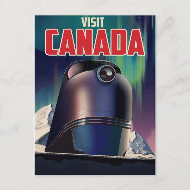 Science fiction Visit Canada travel poster Postcard (Front)