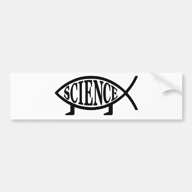 Science Fish Sticker Science Fish Bumper Sticker | Zazzle