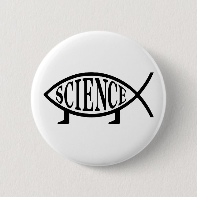 Science Fish Pinback Button (Front)