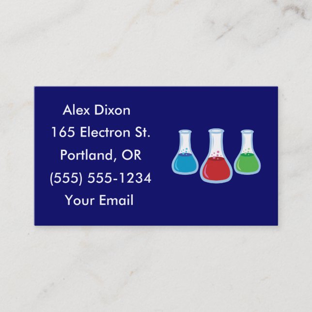 Science Flask Business Cards (Front)