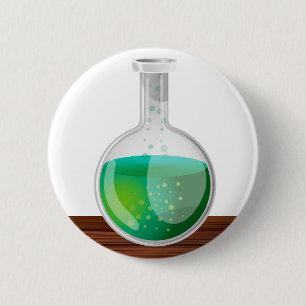 science Flask Pinback Button