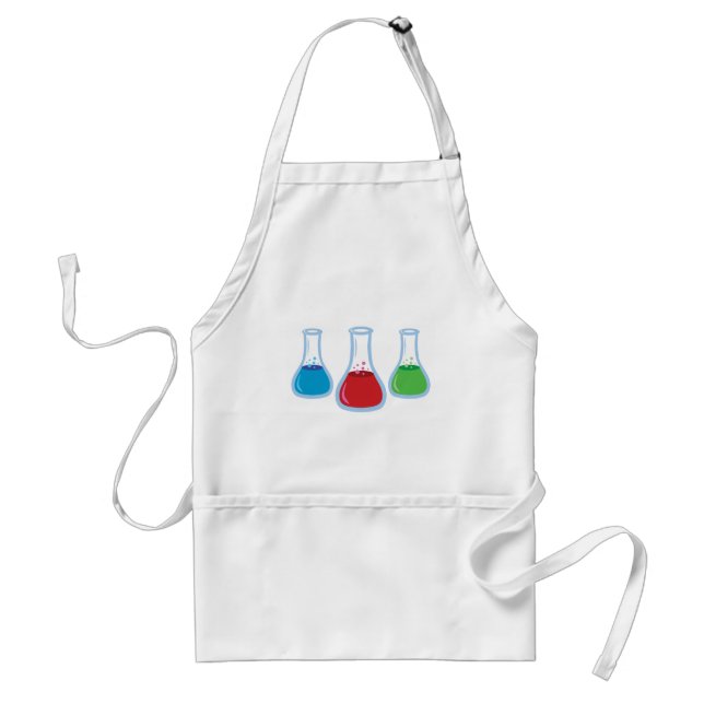 Science Flasks Adult Apron (Front)