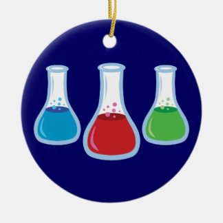 Science Flasks Ceramic Ornament