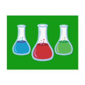 Science Flasks Postcard