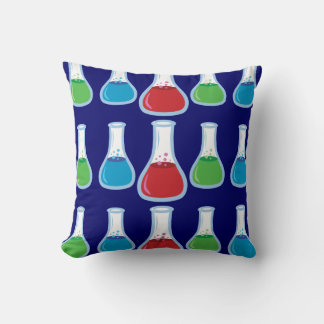 Science Flasks Throw Pillow