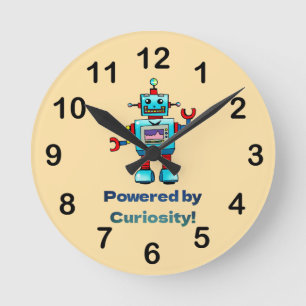 science for kids - robot round clock
