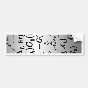 Science Formulas Bumper Sticker