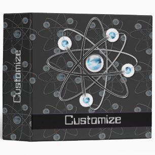 Science Geek Atom Symbol Binder