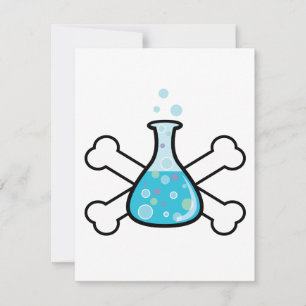 science geek beaker and crossbones design