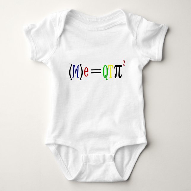 Science Geek Cutie Pie Squared Baby Formula Bodysuit (Front)
