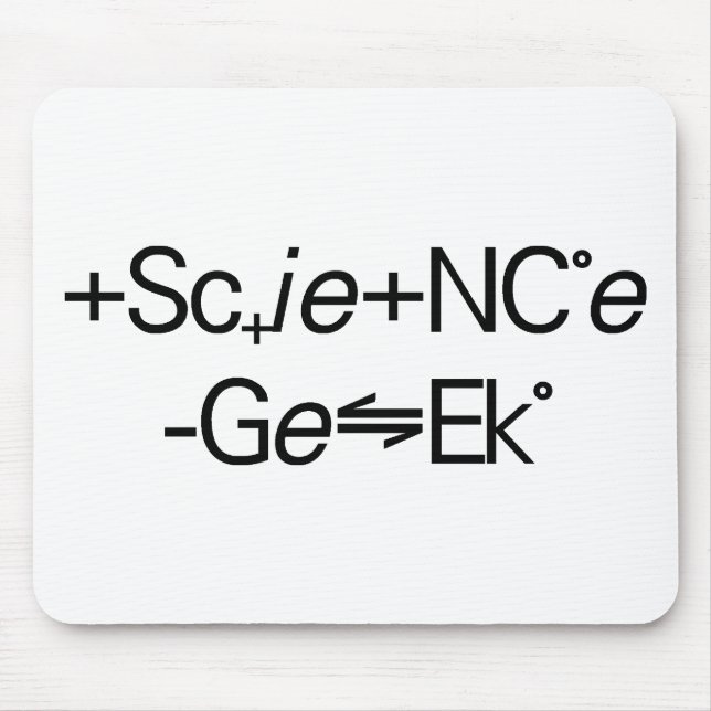 Science Geek Mouse Pad (Front)