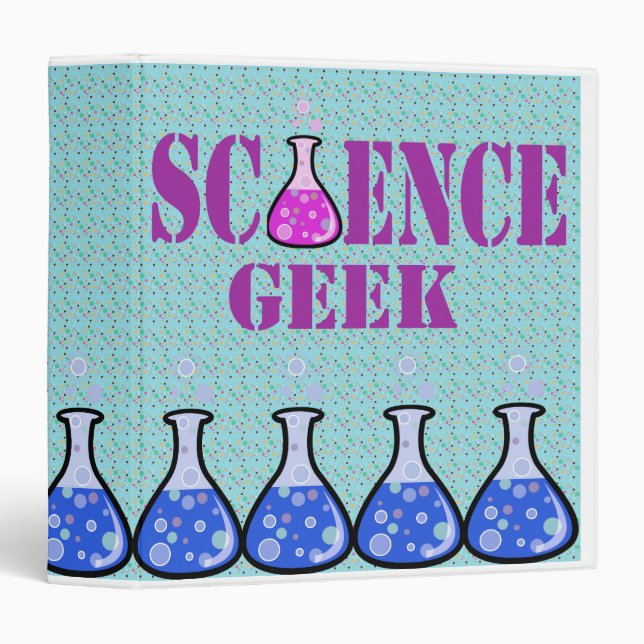 science geek notebook 3 ring binder (Front/Spine)
