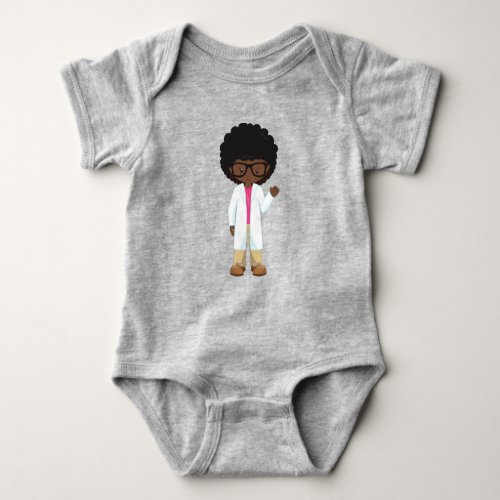 Science Girl African American Girl Scientist Baby Bodysuit