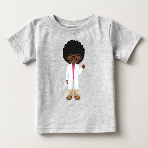 Science Girl African American Girl Scientist Baby T_Shirt