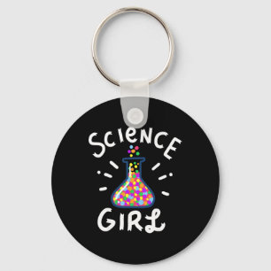 Science Girl Chemistry Biology Student Teacher Sma Keychain