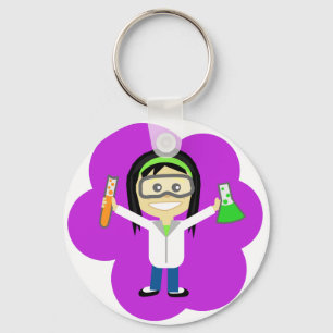 Science Girl Keychain