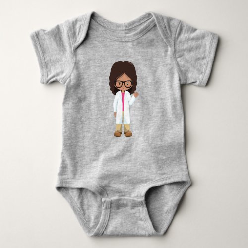 Science Girl Latina Girl Cute Girl Scientist Baby Bodysuit