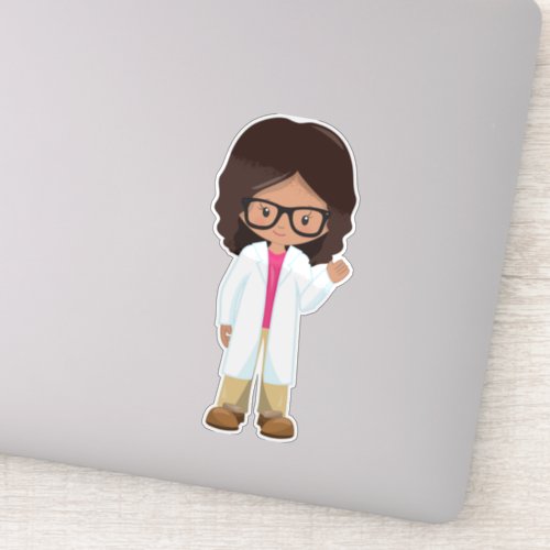 Science Girl Latina Girl Cute Girl Scientist Sticker