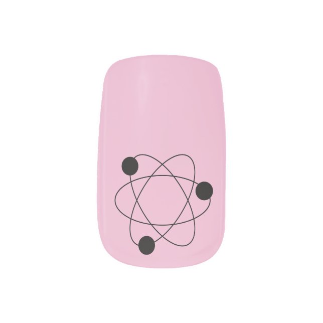 Science Girl Minx Nail Art (Left Thumb)