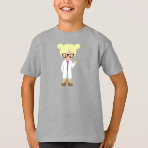 Science Girl, Scientist, Cute Girl, Blonde Hair T-Shirt