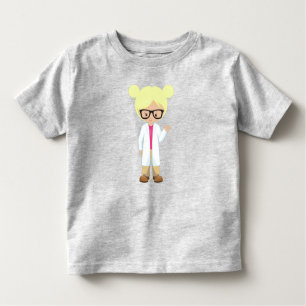 Science Girl, Scientist, Cute Girl, Blonde Hair Toddler T-shirt