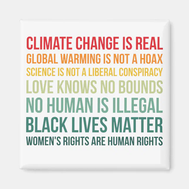 Science Global Warming Climate Change Is Real Magnet | Zazzle
