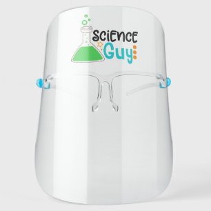 Science Guy Fun Modern Typography Personalized Face Shield
