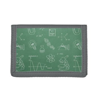 Science Icons Doodles Pattern Kids Wallet by RustyDoodle at Zazzle