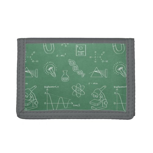 Science Icons Doodles Pattern Kids Wallet