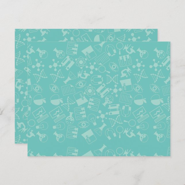 Science Icons Pattern Notes (Front/Back)