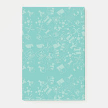Science Icons Pattern Post-it Notes