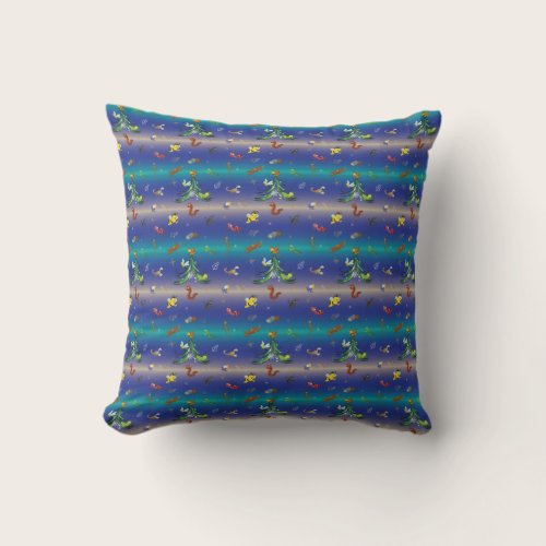 Science, Insect Bug Lover Christmas Tree Throw Pillow