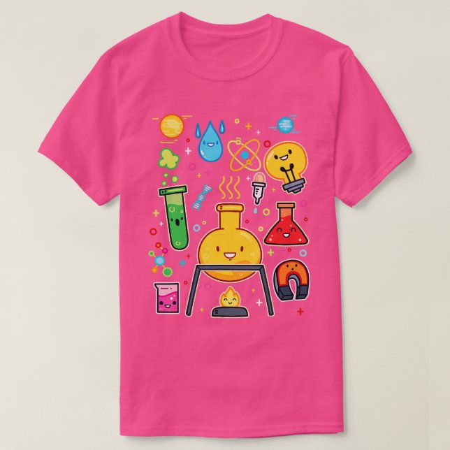 Science Is Amazing Cute Chemistry Elements eacher  T-Shirt (Design Front)