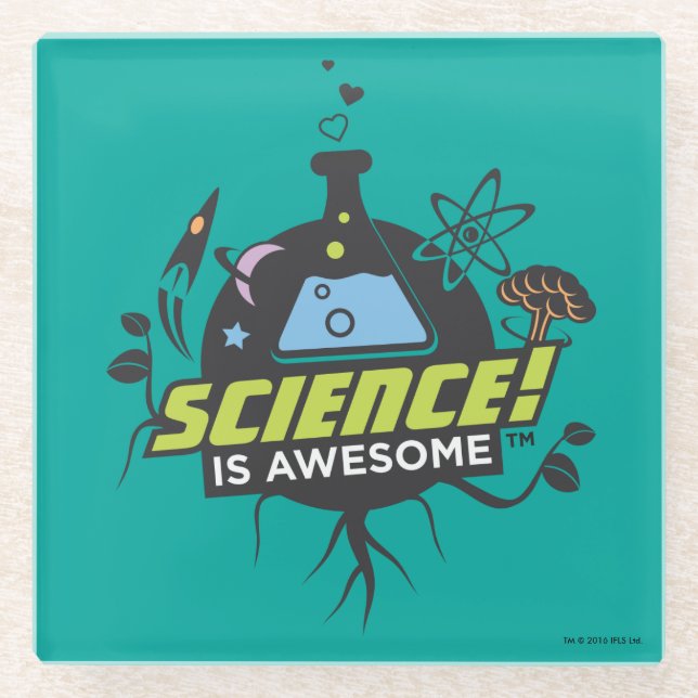 Science Is Awesome Glass Coaster (Front)