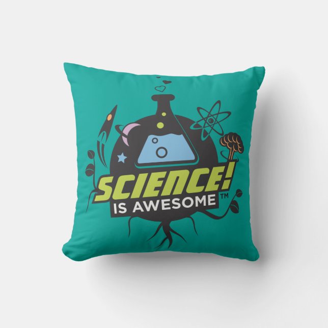 Science Is Awesome Throw Pillow (Front)