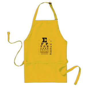 Science is Cool: Retro Eye Chart Ophthalmology Adult Apron