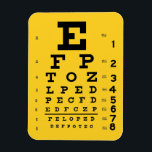 Science is Cool: Retro Eye Chart Ophthalmology Magnet<br><div class="desc">Developed in 1862,  the Snellen chart is named after Dutch ophthalmologist Herman Snellen; it is used to measure visual acuity.</div>