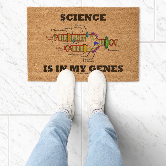 Science Is In My Genes DNA Replication Fiber Doormat (Insitu)