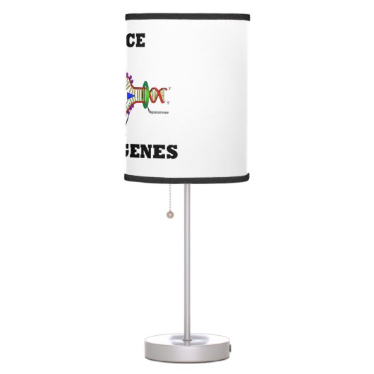 Science Is In My Genes Genetics DNA Humor Table Lamp (Right)