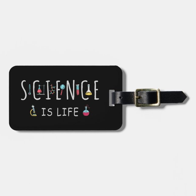 Science is life luggage tag (Front Horizontal)